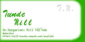 tunde mill business card